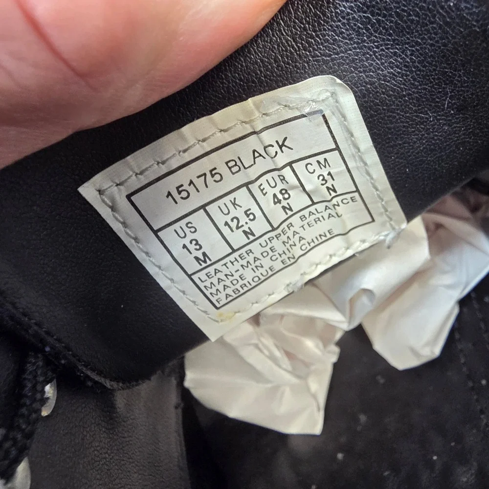 Hush Puppies Oxford Mens 13 M 15175 Black Leather Cap Toe Dress Shoes Excellent